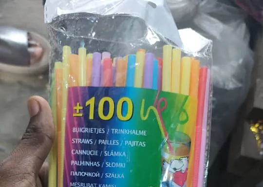 Pailles Colorées Flexibles (paquet de 100)